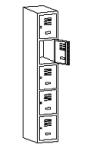 szafa metalowa z 5 schowkami sus315